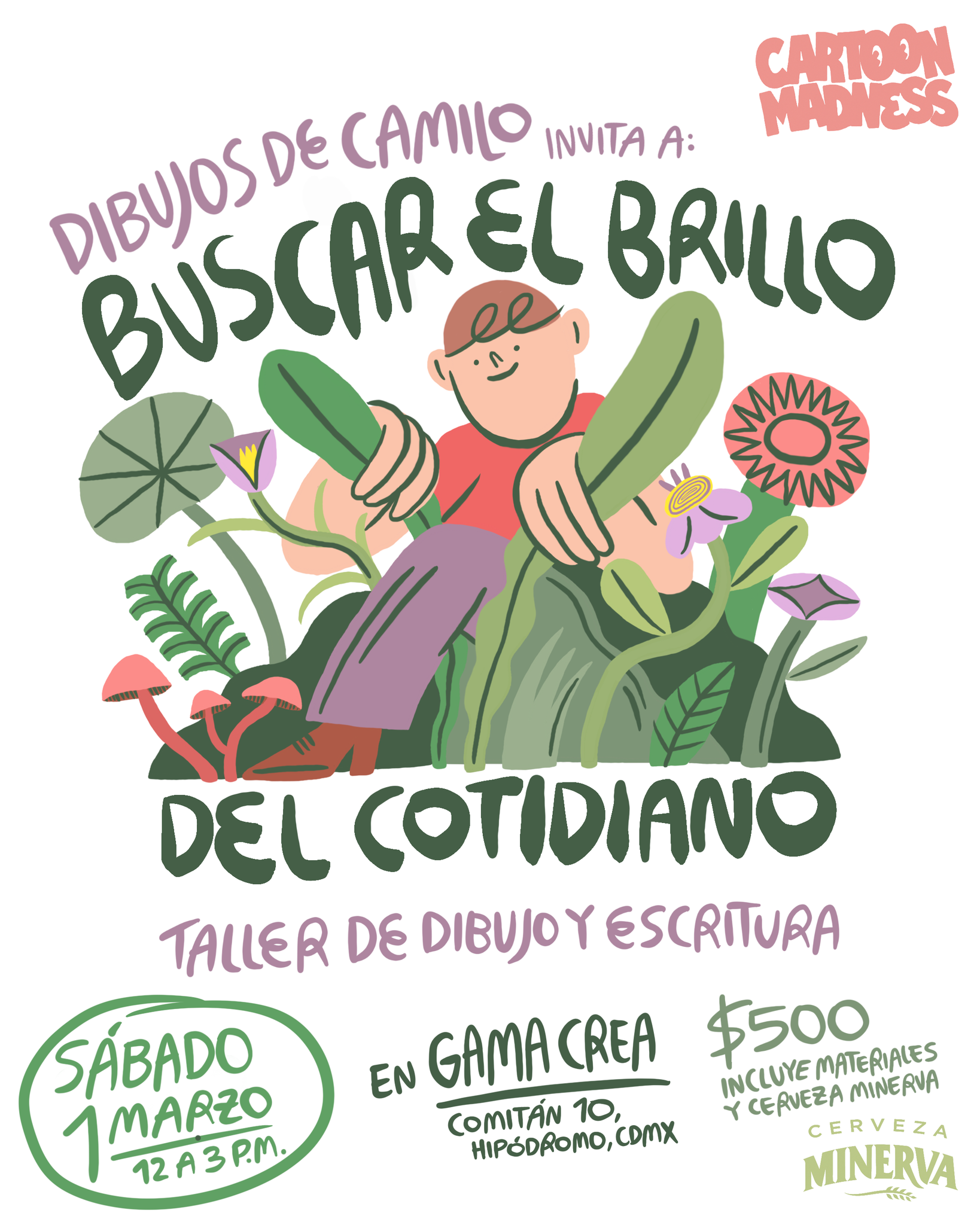 "Buscar el brillo del cotidiano" workshop x Dibujos de Camilo